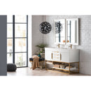 James Martin Columbia 59" Double Vanity Glossy White Radiant Gold with Glossy White Composite Top 388-V59D-GW-RG-GW