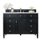 James Martin Brittany 48" Black Onyx Single Vanity with 3 cm Arctic Fall Solid Surface Top 650-V48-BKO-3AF