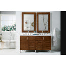 James Martin Metropolitan 60" American Walnut Double Vanity with 3 cm Carrara Marble Top 850-V60D-AWT-3CAR