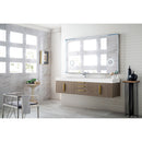 James Martin Mercer Island 72" Single Vanity Ash Gray Radiant Gold with Glossy White Composite Top 389-V72S-AGR-G-GW