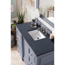 James Martin De Soto 48" Single Vanity Silver Gray with 3 cm Charcoal Soapstone Quartz Top 825-V48-SL-3CSP