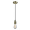 Bare Bulb Mini Pendant shown in the Antique Brass finish