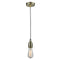 Bare Bulb Mini Pendant shown in the Antique Brass finish