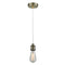 Bare Bulb Mini Pendant shown in the Antique Brass finish