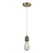 Bare Bulb Mini Pendant shown in the Antique Brass finish