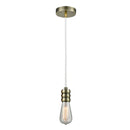 Bare Bulb Mini Pendant shown in the Antique Brass finish