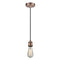 Bare Bulb Mini Pendant shown in the Antique Copper finish