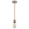 Bare Bulb Mini Pendant shown in the Antique Copper finish