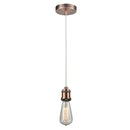 Bare Bulb Mini Pendant shown in the Antique Copper finish