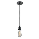 Bare Bulb Mini Pendant shown in the Matte Black finish