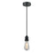 Bare Bulb Mini Pendant shown in the Matte Black finish