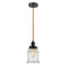 Canton Mini Pendant shown in the Matte Black finish with a Seedy shade