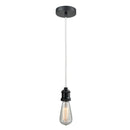 Bare Bulb Mini Pendant shown in the Matte Black finish