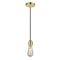 Bare Bulb Mini Pendant shown in the Gold finish