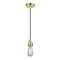 Bare Bulb Mini Pendant shown in the Gold finish