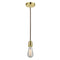 Bare Bulb Mini Pendant shown in the Gold finish