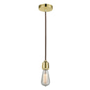 Bare Bulb Mini Pendant shown in the Gold finish