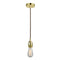 Bare Bulb Mini Pendant shown in the Gold finish