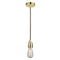 Bare Bulb Mini Pendant shown in the Gold finish