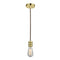 Bare Bulb Mini Pendant shown in the Gold finish