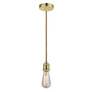 Bare Bulb Mini Pendant shown in the Gold finish