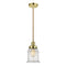 Canton Mini Pendant shown in the Gold finish with a Seedy shade