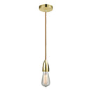 Bare Bulb Mini Pendant shown in the Gold finish