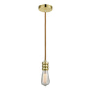 Bare Bulb Mini Pendant shown in the Gold finish