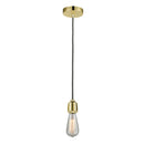 Bare Bulb Mini Pendant shown in the Gold finish