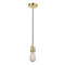 Bare Bulb Mini Pendant shown in the Gold finish