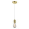 Bare Bulb Mini Pendant shown in the Gold finish