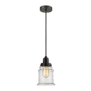 Canton Mini Pendant shown in the Oil Rubbed Bronze finish with a Seedy shade