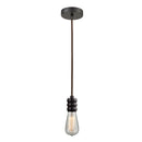 Bare Bulb Mini Pendant shown in the Oil Rubbed Bronze finish