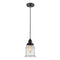 Canton Mini Pendant shown in the Oil Rubbed Bronze finish with a Seedy shade