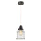 Canton Mini Pendant shown in the Oil Rubbed Bronze finish with a Seedy shade