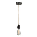 Bare Bulb Mini Pendant shown in the Oil Rubbed Bronze finish