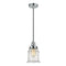 Canton Mini Pendant shown in the Polished Chrome finish with a Seedy shade