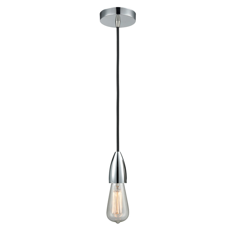 Bare Bulb Mini Pendant shown in the Polished Chrome finish