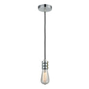 Bare Bulb Mini Pendant shown in the Polished Chrome finish