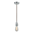 Bare Bulb Mini Pendant shown in the Polished Chrome finish