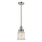 Canton Mini Pendant shown in the Polished Chrome finish with a Seedy shade