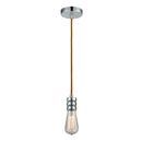 Bare Bulb Mini Pendant shown in the Polished Chrome finish