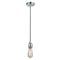 Bare Bulb Mini Pendant shown in the Polished Chrome finish