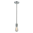 Bare Bulb Mini Pendant shown in the Polished Chrome finish