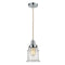 Canton Mini Pendant shown in the Polished Chrome finish with a Seedy shade