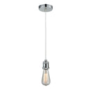 Bare Bulb Mini Pendant shown in the Polished Chrome finish