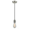 Bare Bulb Mini Pendant shown in the Satin Nickel finish