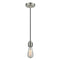 Bare Bulb Mini Pendant shown in the Satin Nickel finish