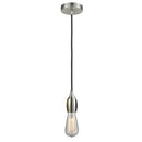 Bare Bulb Mini Pendant shown in the Satin Nickel finish