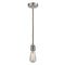 Bare Bulb Mini Pendant shown in the Satin Nickel finish